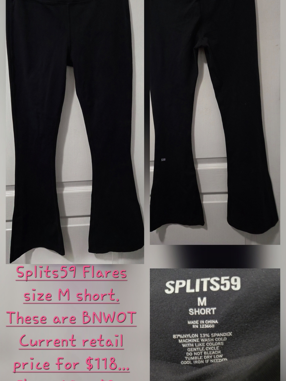 Splits59 Black Flared Performance Leggings